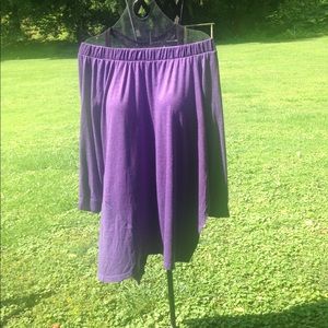 Qearal  purple tunic high low hem NWT